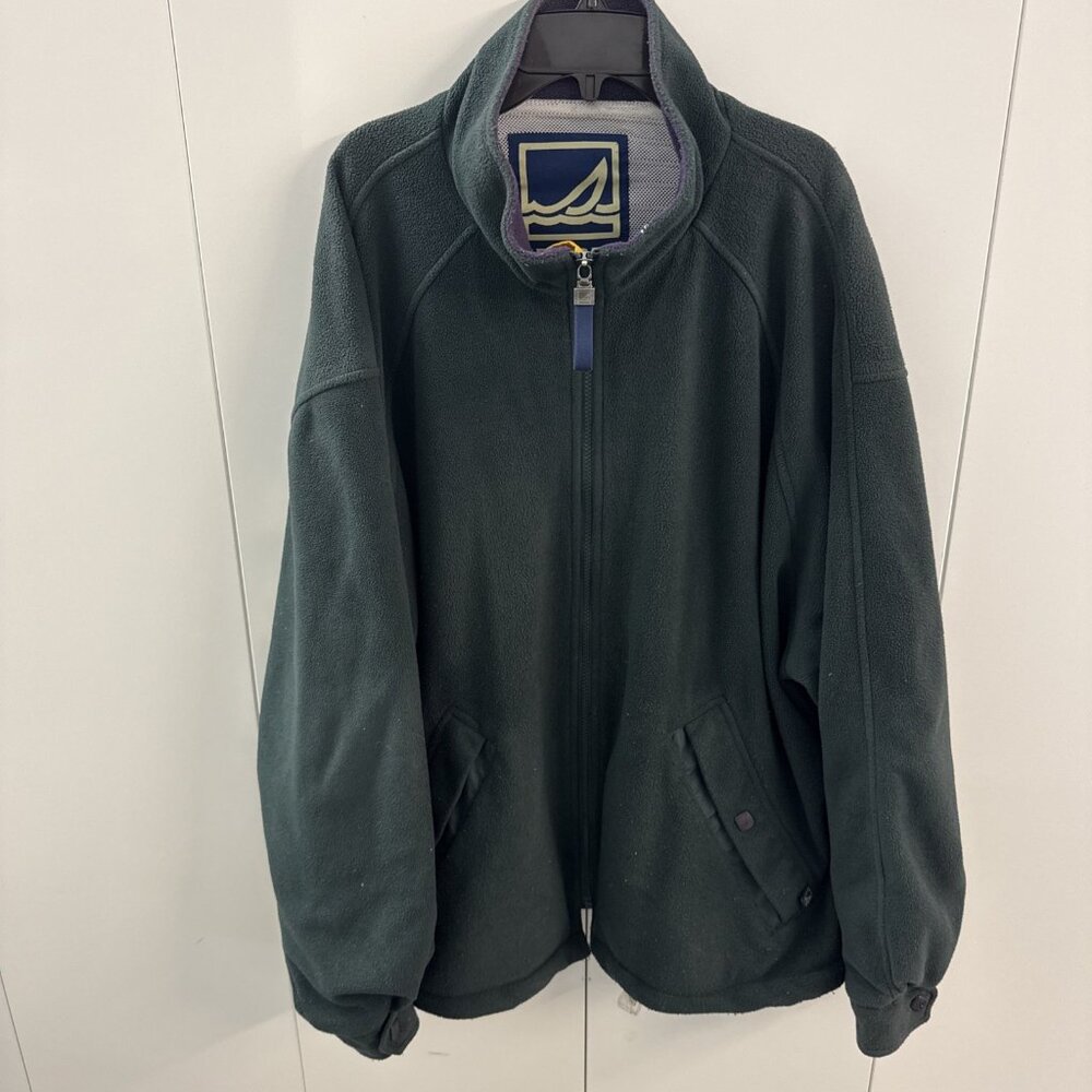 Sperry Top-Sider Mens‎ Green Full Zip Fleece Jacket size XL Regular